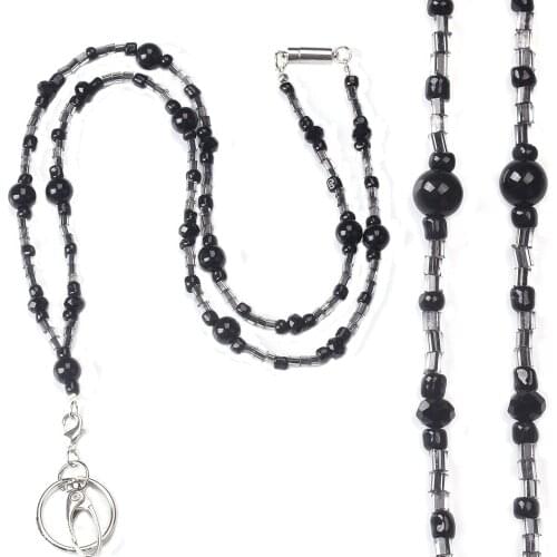 Womens Fashion Black Lanyards Retractable Badge Reel Lanyard ID Card Badge Holder Clip Nurse Accessories Student