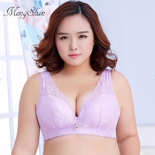 Oversize bra Fat mm vest underwear women Wide shoulder strap without steel ring big size bra Gather together plus size bra 120E