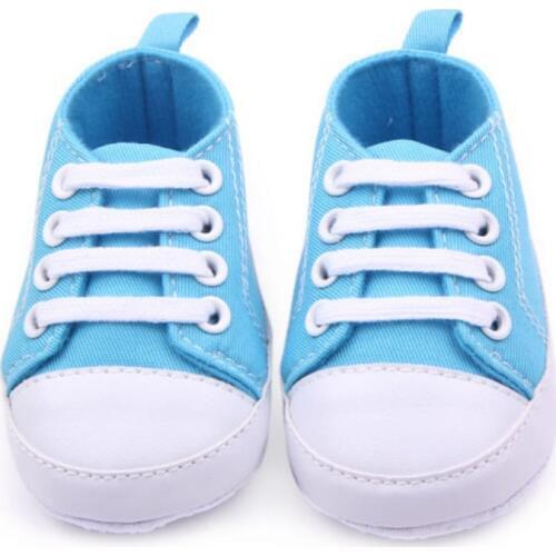 12 colors Unisex Baby Boy Girl Anti-slip Soft Sole Crib Shoes Sneakers Newborn to 12M Prewalkers