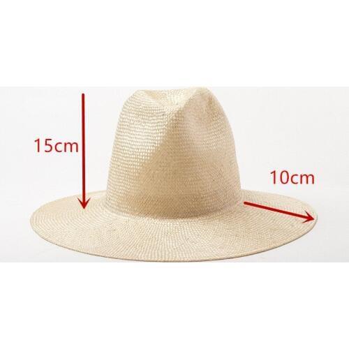 202006-HH7324A-japan order summer handmade Natural sisal Hollow weave leisure fedoras cap men women panama outdoor hat