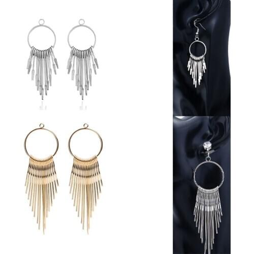 2020New 60Pcs Exaggerated Tassel Alloy Button for DIY Jewerly Earrings Pendants or Necklace Accessoriess ER47-ER48