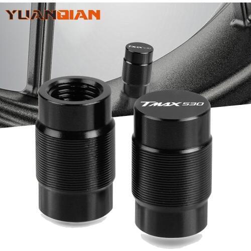 Motorcycle Accessories Couple Aluminum For YAHAMA TMAX TMAX530 530 Vehicle Wheel Tire Valve Stem Caps Covers Universal cycle