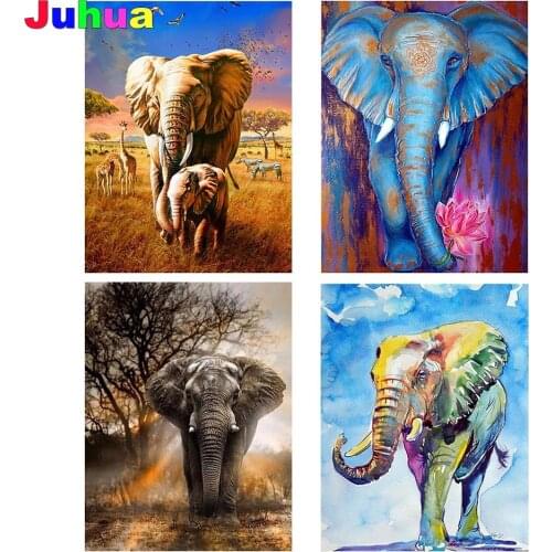 Wild Elephant 5D DIY Diamond Painting stitch Full Square Round Drill african animal mosiac Diamond Embroidery gift home decor