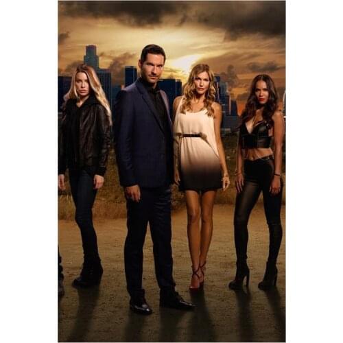 New 5D DIY Full Square /Round Diamond Painting “Lucifer” TV Poster 3D Embroidery Cross Stitch Rhinestone Mosaic Home Dector Y125