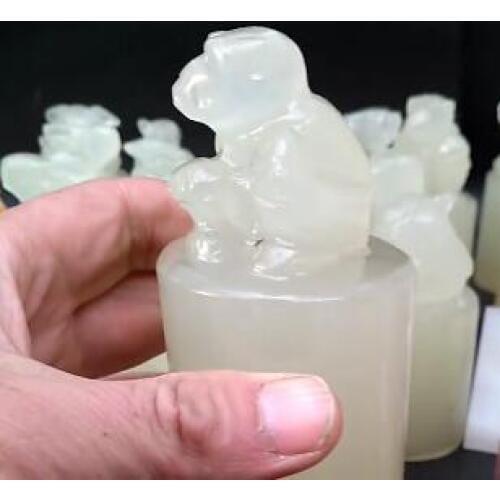 Free shipping Handmade Natural Afghan Tiger Seal Health Zodiac round seal Custom