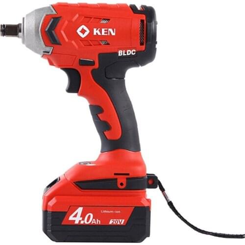 KEN 20V/4.0Ah 300Nm Rechargeable Li-ion Battery Cordless Impact Wrench with LED Light Electric Wrench