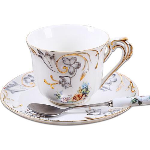 The British coffee cup dish creative ceramic bone china coffee cup European coffee cup set Black Tea creative brief