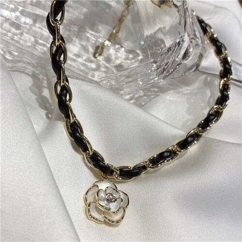 Camellia Choker Vintage Braided Necklaces 2021 Trend Woman Luxury Brand Jewelry accessories Wholesale price