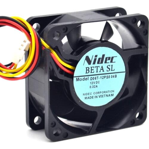 Nidec D06T-12PS5-04B 12V 0.32A 6025 6cm 60mm 60*60*25MM cooling fan
