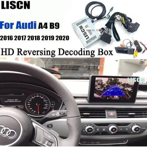Front Rear Camera For Audi A4 B9 2016 2017 2018 2019 2020 interface adapter Original Display Improve Backup Parking camera
