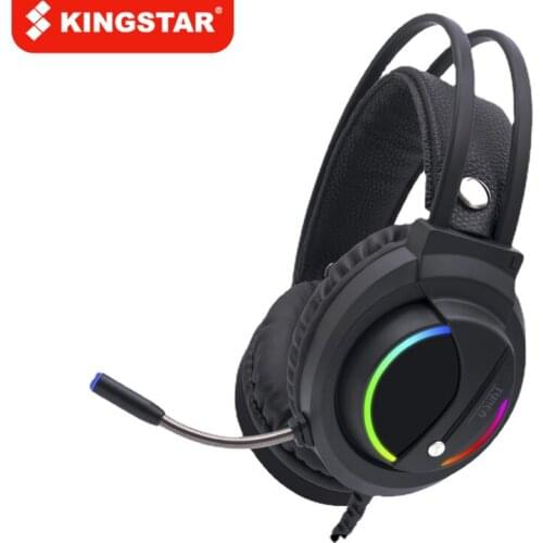 KINGSTAR Gaming Headset Gamer 7.1 Surround Sound USB 3.5mm Wired RGB Light Game Headphones with Microphone for Tablet PC
