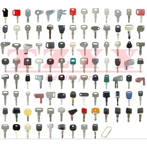 100 Heavy Construction Equipment Ignition Key Set for Case For Kubota For John Deere For Komatsu For JCB For Caterpillar IH TCM