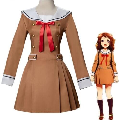 Anime BanG Dream RAISE A SUILEN RAS PAREO Toyama Kasumi Cosplay Costumes Saya Yamabuki Hanazono Tae rimiri Wig Hair Uniform