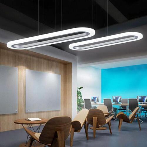 Brief Led commercial lighting Oval Home Office led pendant lamp luminaria Meeting Room Studio Runway reading study hanging Light