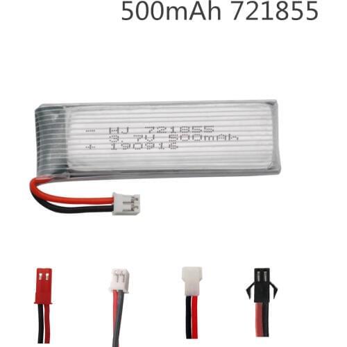 3.7v 500mah Lipo Battery for Udi U815A U818A U819A L6052 L6036 V212 V222 H07 for H37 V929 V959 V930 V966 V977 X20 battery 721855