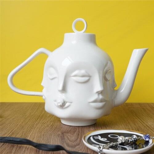 Multi-Sided Teapot Qiao Sheng Day Moving Gift Teapot Ceramic Tea Pitcher