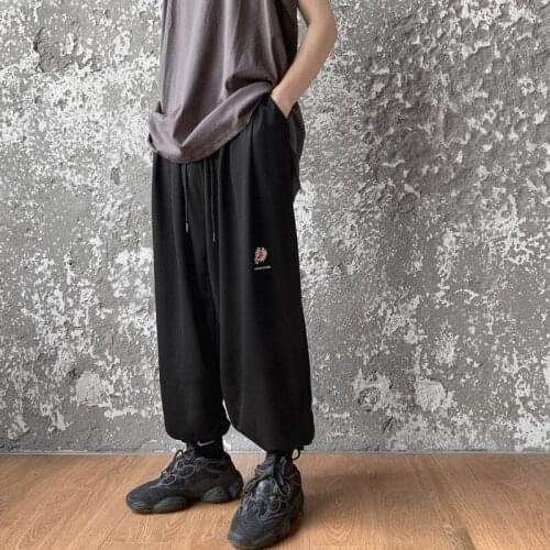 2021 Streetwear Man Joggers Sunflower Printed Men Sweatpants Black Gray Hip Hop Mens Casual Pants