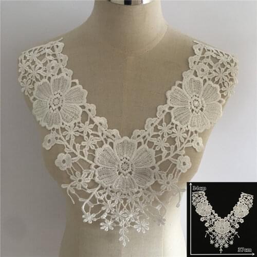 Chest applique fabric false collar embroidery lace various sewing DIY craft supplies material accessories 1 piece for sale