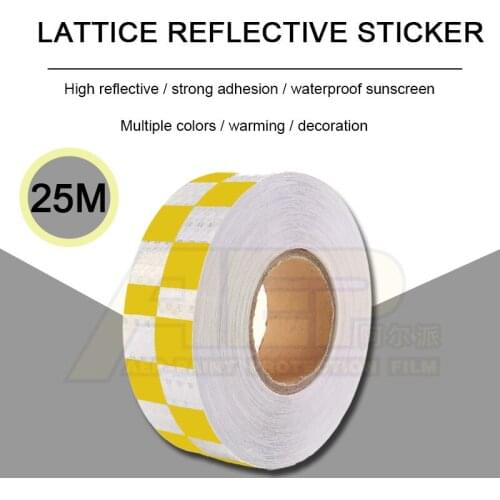 25mx5cm Car Reflective Strip Decal Sticker Self Adhesive For Motorcycle Bicycle Truck Safety Mark Warning Tape Decoration Tool
