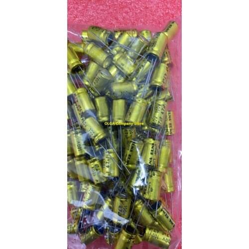 100PCS -1lot Audio non-polar aluminum electrolytic capacitor 100V1UF 1.5UF2.2 / 3.3 / 4.7 / 6.8 / 10/15 / 22UF