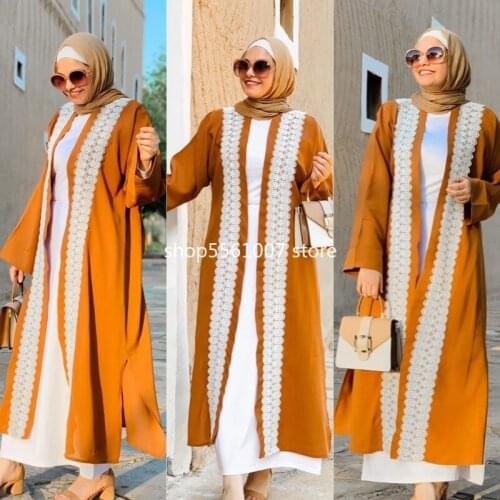 2021 New Fashion Style Muslim Women Plus Size Long Abaya European Clothing Abayas for Women