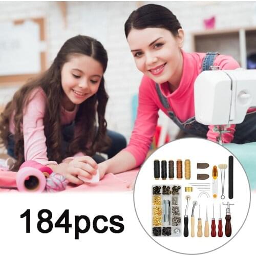 Professional Leather Craft Tools Hand Sewing Stitching Punch Carving Work Saddle Leather craft Accessories DIY leather tools Set