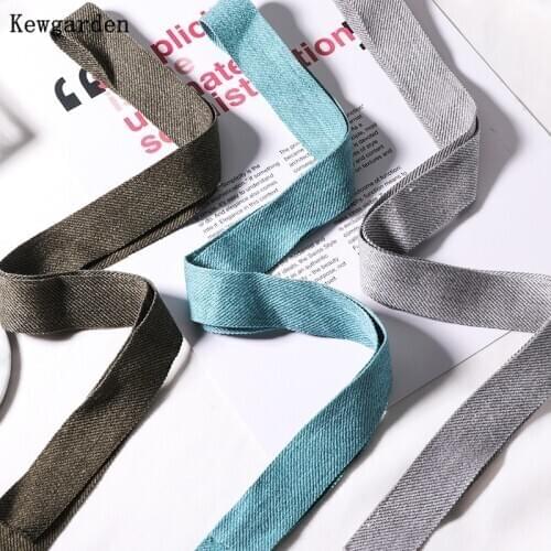 Kewgarden DIY Hair Bow tie Brooch Accessories 1" 1-1/2" 25 38 mm Twill Polyester Cotton Ribbon Handmade Tape Riband 10 Yards