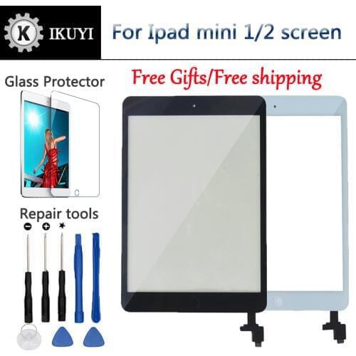 New For iPad Mini Screen 1 iPad Mini 2 Touch Screen A1432 A1454 A1455 A1489 A1490 A149 Digitizer IC Cable Home Button Mini2
