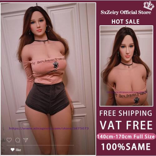 170cm Silicone Sex Dolls Big Breasts Skeleton Lifelike Vagina Pussy Love Doll For Men Full Size Adult Oral Sex Toys