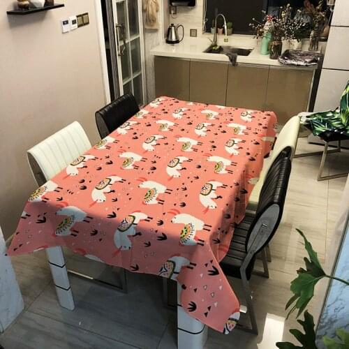 Polyester Printed Table Cloth Cactus Series Home Table Cover Kitchen Tablecloth Living Room Coffee Tablecloths Round Table Cloth