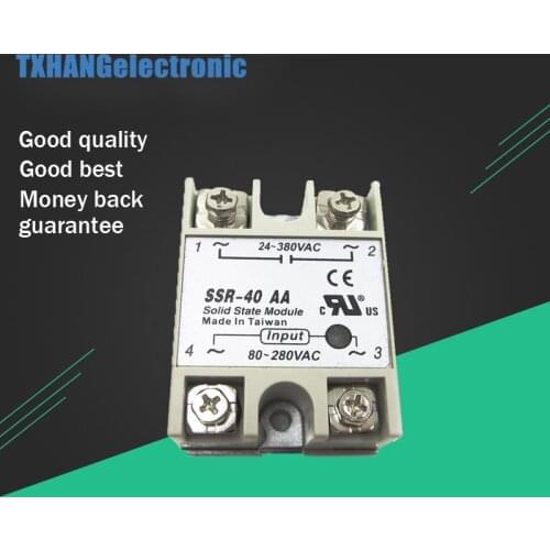 SSR-40AA-H 40A Solid State Relay Module 80-280V AC / 90-480V AC