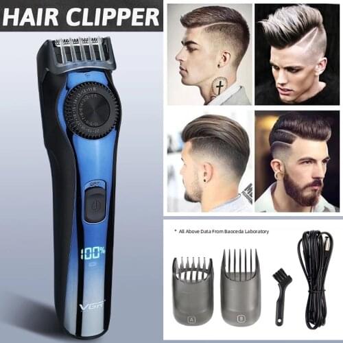 Professional Digital LCD Display Adjustable Beard Trimmer for Men Rechargeable Hair Trimmer 1-20mm Electric Hair Cutter Machine