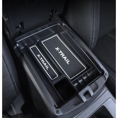 High Quality ABS For Nissan X-Trail X Trail T32 Rogue 2014 2015 2016 2017 Black Central Storage Pallet Armrest Container Box