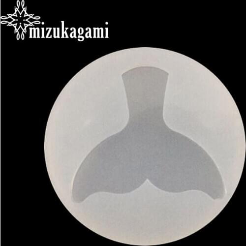 1pcs/lot UV Resin Jewelry Liquid Silicone Mold Mermaid Fish Tail Shape Resin Molds For DIY Pendant Charms Making Jewelry