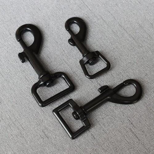 20 Pcs/Lot 15mm 20mm 25mm Black Snap Hook Metal Belt Buckle Bag Clasps Lobster Swivel Trigger Clip Dog Pet Leash Straps Belt