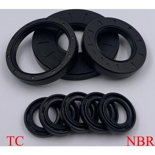 26*47*7/8/10/11/12 26x47x7/8/10/11/12 Black Nitrile Rubber NBR Double Lip Spring TC Ring Gasket Radial Shaft Skeleton Oil Seal