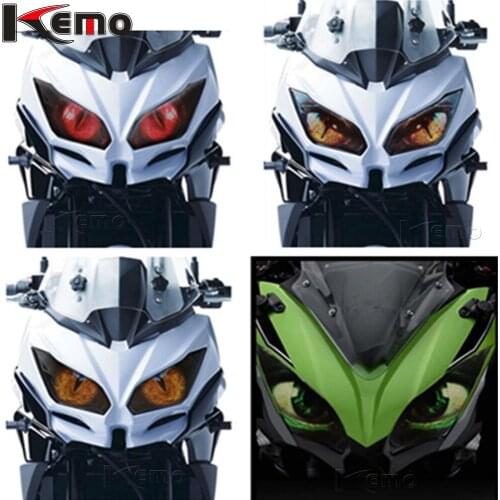 For kawasaki Ninjia650 versys650 Motorcycle Accessries 3D Front Fairing Headlight Sticker Guard Head light Stickers