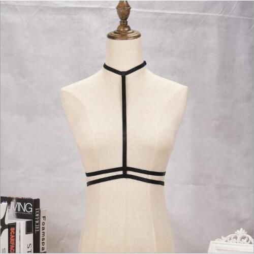 Body Harness Bandage Girl Elastic Bra Straps Cross Bra Crop Top Hollow Out Unlined Bandage Bra Underwear P394