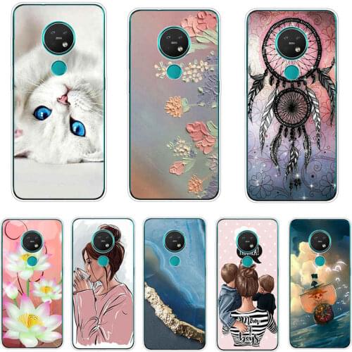 For Nokia 7.2 Case Soft Bumper Silicone back partton Case For Nokia 7.2 Cover Phone Case shell coque flower