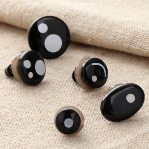 50Pcs Plastic Cartoon Safety Eyes for Kid Toy Teddy Bear Doll Puppet Plush Animal Use with Washers Making DIY Hand Craft 4 Sizes