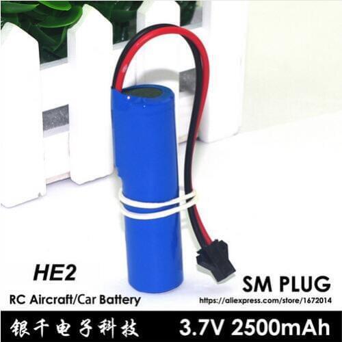 HE2 SM Plug 4.2V 2500mAh 20A Max 30A RC Battery For RC Helicopters boats cars Battery