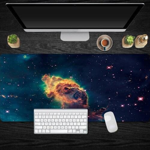 900x400mm Mouse Pad XXL Large Gaming Mousepad Blue Cloud Space Soft Waterproof Extended Lock Edge Computer Notbook Pad For CSGO