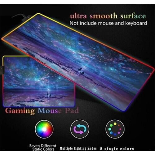 Star Sky Dream LED Illumination Mouse Pad RGB Computer Mat Large Mousepad for Desk Laptop Notebook Gaming Mouse Pad Multi-size