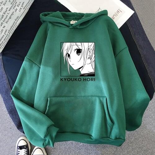 Fashion Anime Horimiya Hoodies Kyouko Hori Print Hoody Men Women Sweatshirts Harajuku Streetwear Haikyuu Hoddies for teens