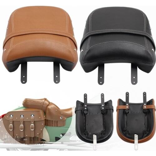 Motorcycle Black Brown Rear Passenger Seat For Indian Chief Classic Vintage Chieftain 2014-2018 Springfield 2016-2018 Dark Horse