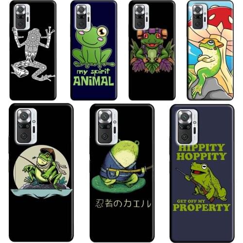 Cartoon Frog Phone Case For Xiaomi Redmi Note 10 8 9 Pro Note 8T 9S Coque For Redmi 9C 9T K40 7A 8A 9A