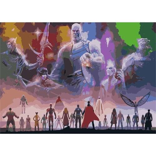 Avengers: Endgame Oil Painting By Numbers Marvel Movie Poster Drawing Canvas Hand Painted DIY Pictures Home Wall Decoration Art