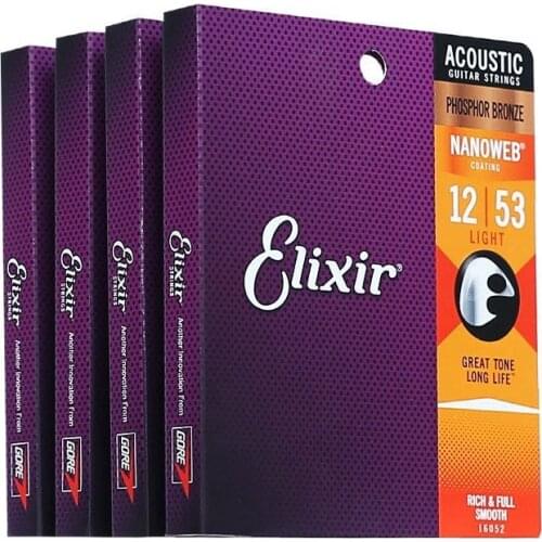 NANOWEB 11002 11052 16027 Anti-Rust Acoustic Guitar Strings Electric Guitar Strings ,Phosphor Bronze, 80/20 Bronze, Nickel