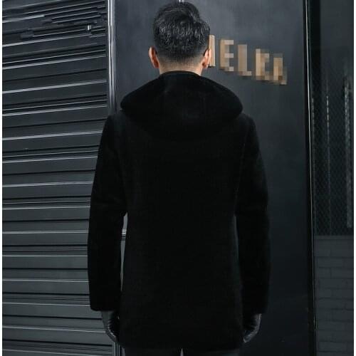 Real Wool Autumn Winter Jacket Sheep Shearling Fur Coat Men Streetwear Long Jackets Plus Size JLK12SY12262 Y1998