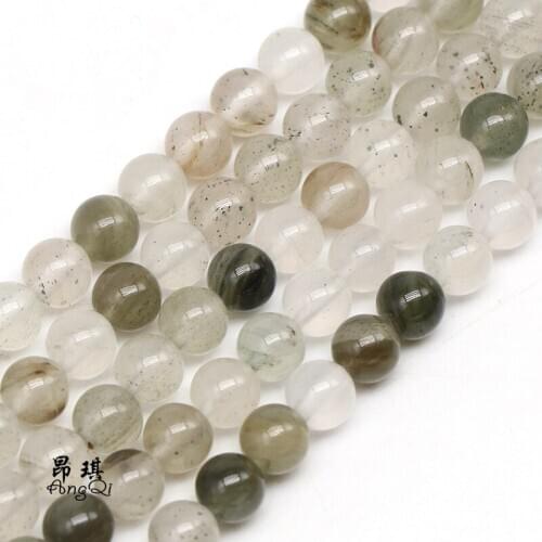 Natural Green Crystal Quartz Round Loose Beads For Jewelry Making 15" Strand 6 8 10 MM Pick Size